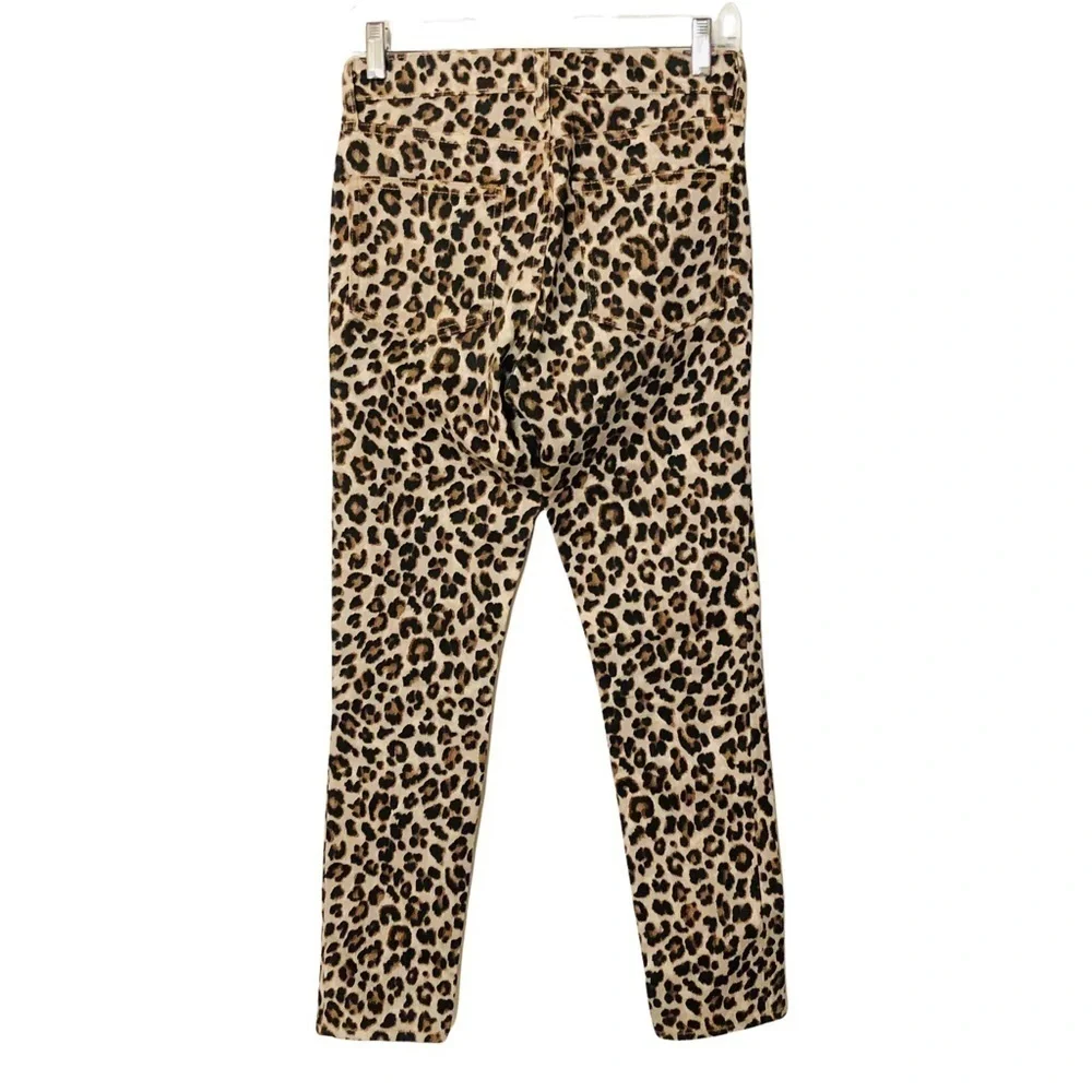 Veronica Beard Debbie 10” High Rise Leopard Cut Print Jeans Sz 24 Ankle novelty - Picture 4 of 15
